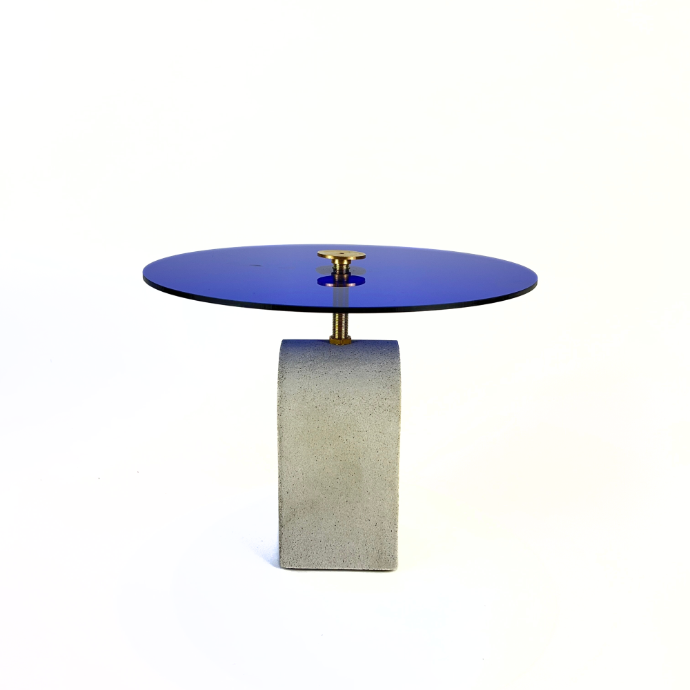 Concrete Base Dish ( Blue )