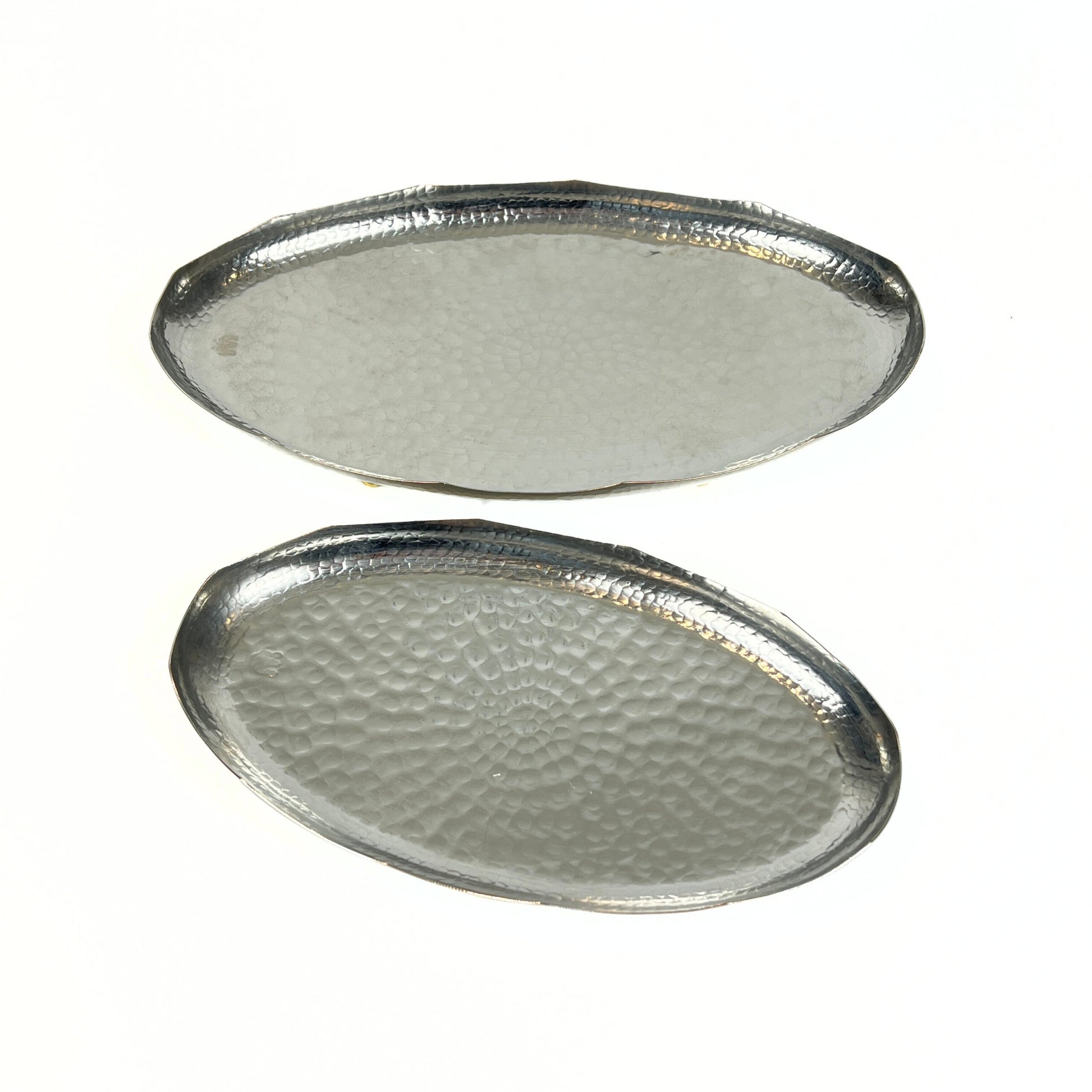Atlas Copper Oval Dish with Brass Base image 4