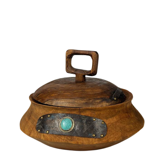 Walnut Bowl With Lid