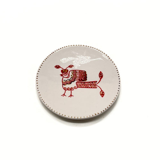 Plate with Red and Gold Bird 1 image 0