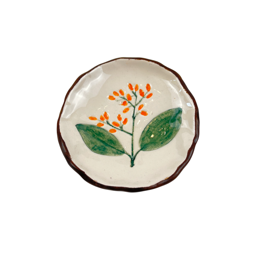 Small Plate With Base (Orange) image 0
