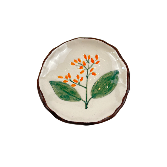 Small Plate With Base (Orange) image 0