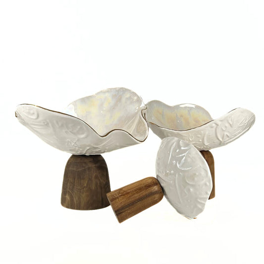 White Typography Bowl With Base image 0