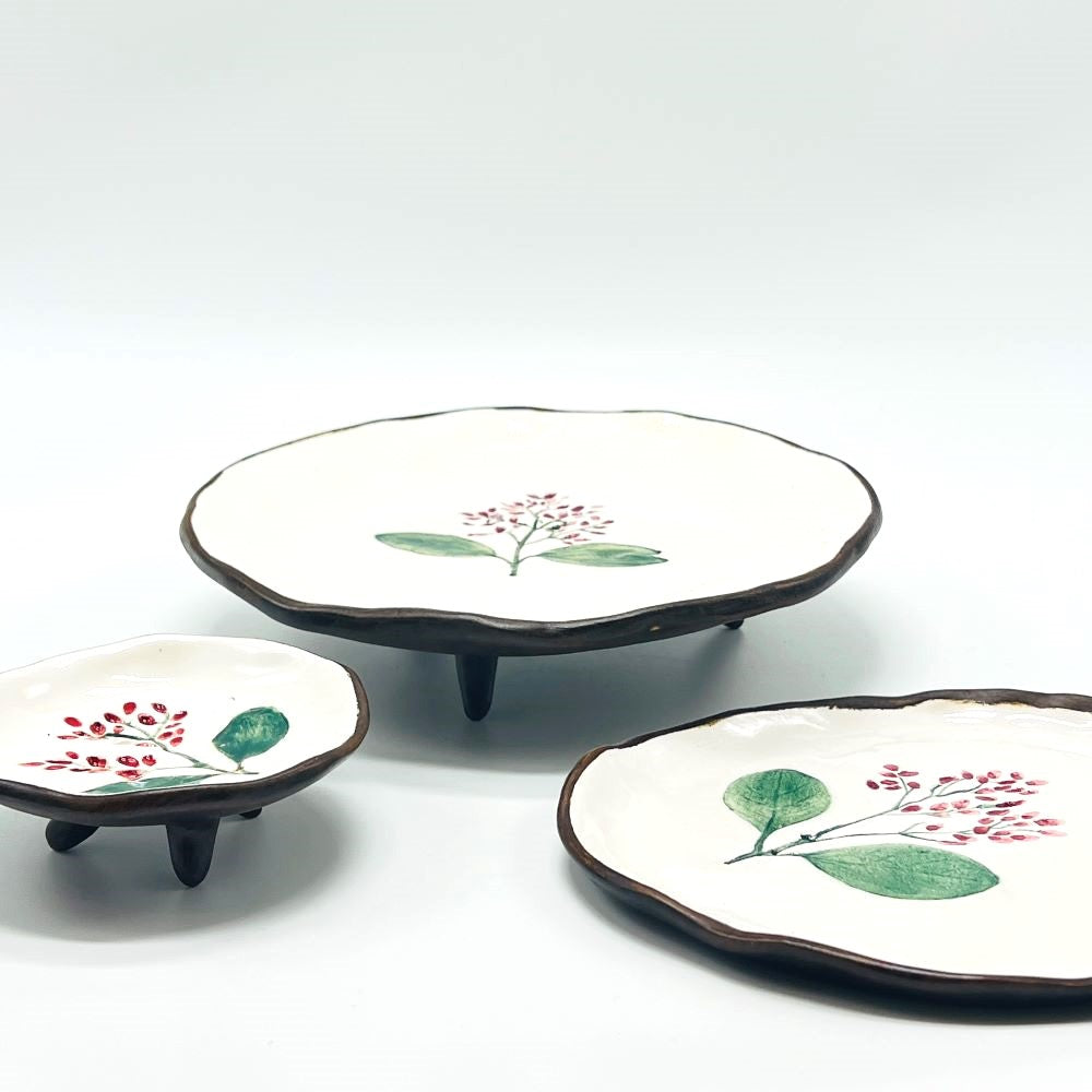 Small Plate With Base (Red) image 4