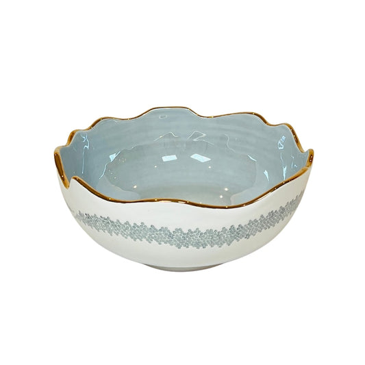 Pearl-Glazed Ceramic Bowl