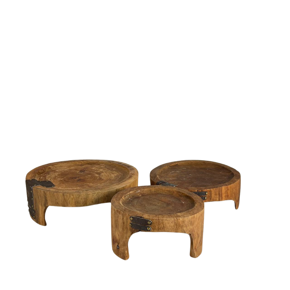 Wood Platter With Base
