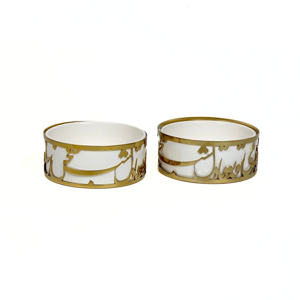 White Calligraphy Bowl image 3